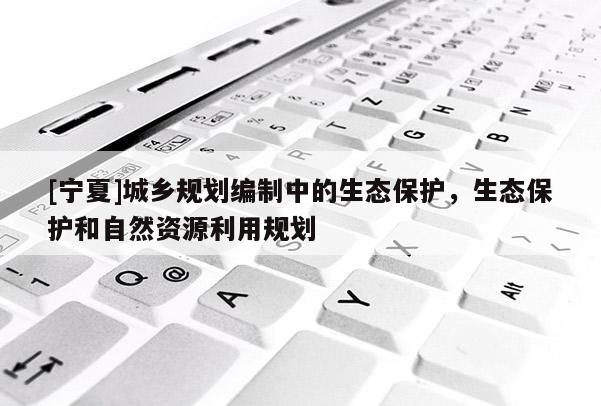 [宁夏]城乡规划编制中的生态保护，生态保护和自然资源利用规划