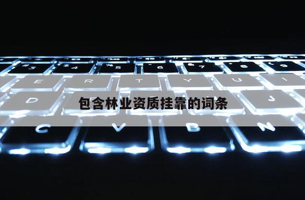 包含林业资质挂靠的词条