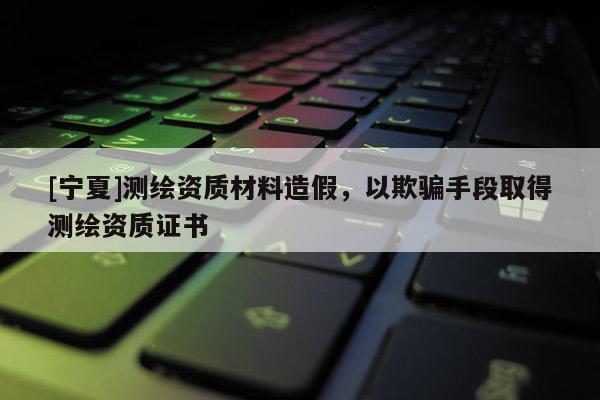 [宁夏]测绘资质材料造假，以欺骗手段取得测绘资质证书