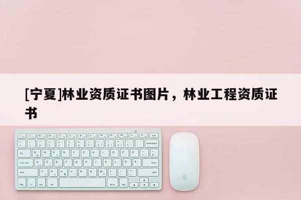 [宁夏]林业资质证书图片，林业工程资质证书