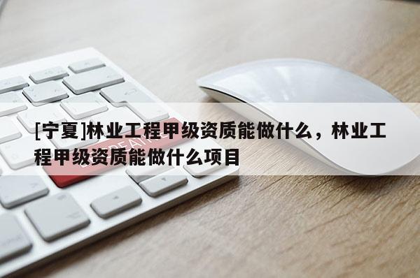 [宁夏]林业工程甲级资质能做什么，林业工程甲级资质能做什么项目