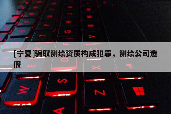 [宁夏]骗取测绘资质构成犯罪，测绘公司造假