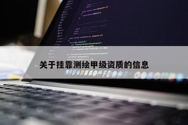 关于挂靠测绘甲级资质的信息