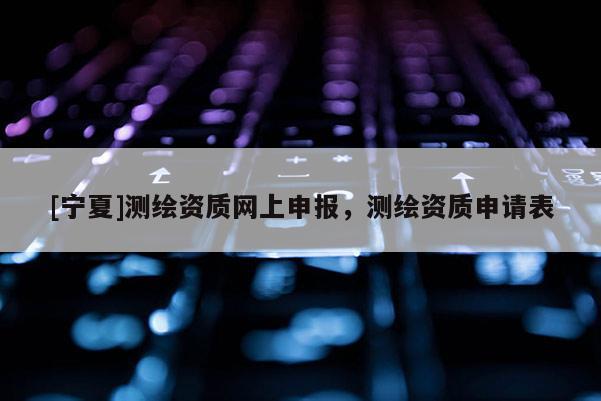 [宁夏]测绘资质网上申报，测绘资质申请表