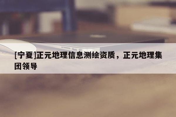 [宁夏]正元地理信息测绘资质，正元地理集团领导